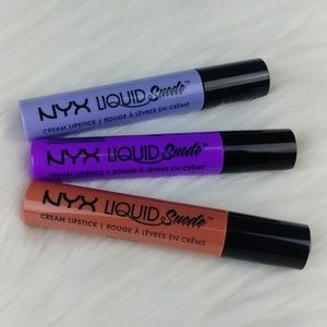 NYX Cosmetics (3) Liquid Suede Liquid Lipsticks